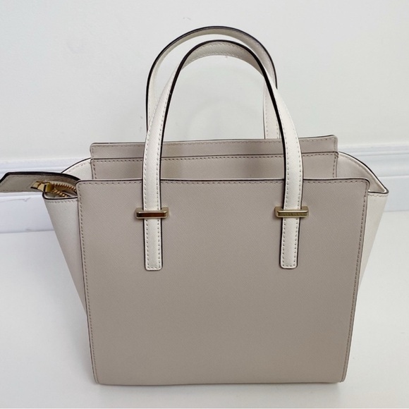 BNWOT Kate Spade Hayden Cedar street two tone neutral handbag - Picture 4 of 8
